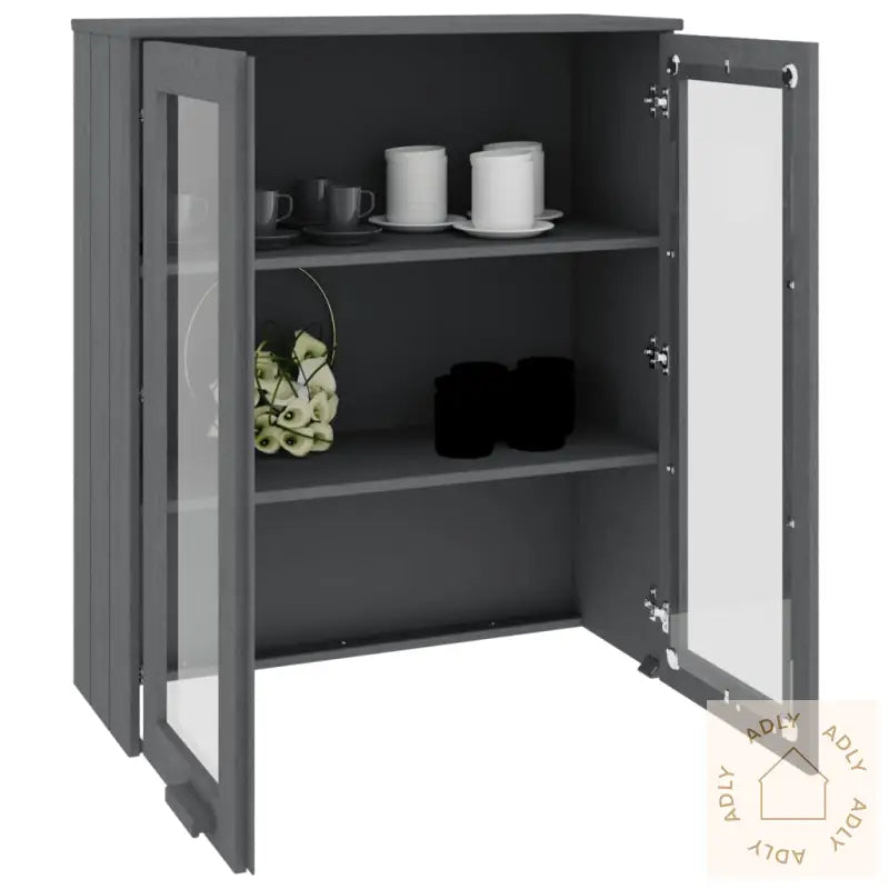 Skjenketopp Hamar Mørkegrå 85X35X100 Cm Heltre Furu