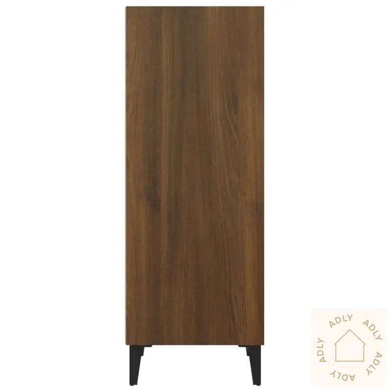 Skjenk Brun Eik 34,5X32,5X90 Cm Konstruert Tre