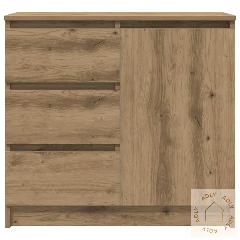 Skjenk Med Skuff Artisan Eik 71X35X65 Cm Konstruert Tre