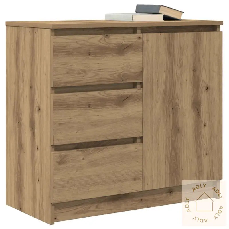 Skjenk Med Skuff Artisan Eik 71X35X65 Cm Konstruert Tre