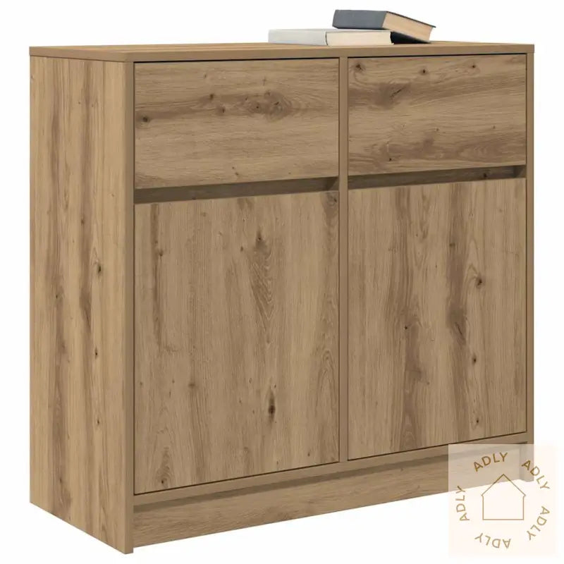 Skjenk Med Skuff Artisan Eik 80X34X76 Cm Konstruert Tre