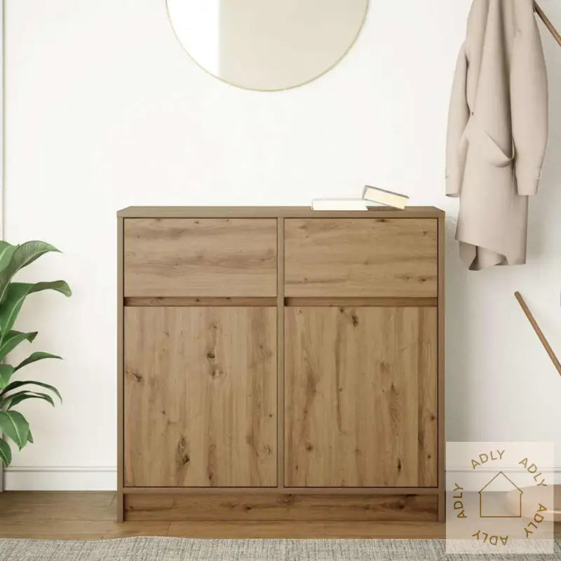 Skjenk Med Skuff Artisan Eik 80X34X76 Cm Konstruert Tre
