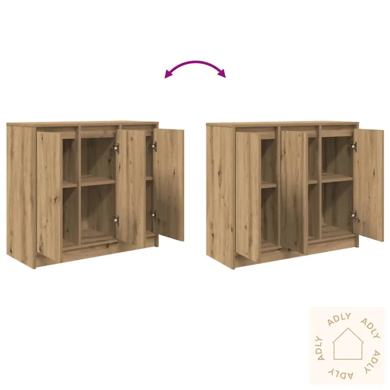 Skjenk Artisan Eik 85X34X76 Cm Konstruert Tre