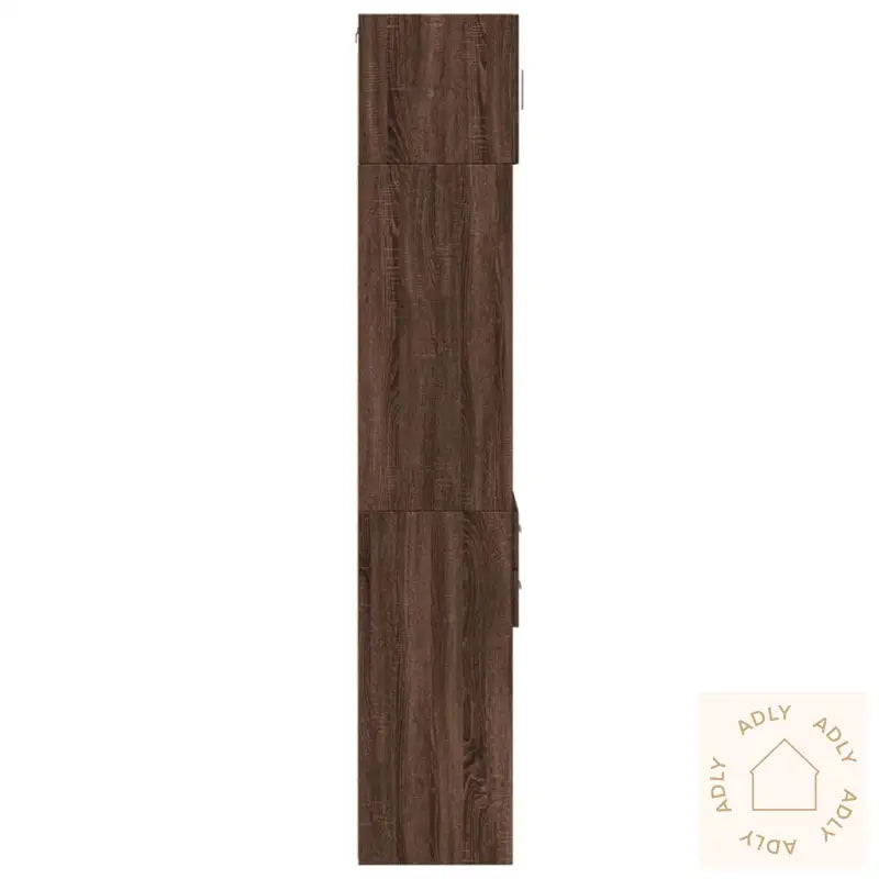 Smalt Oppbevaringsskap Brun Eik 40X42,5X225 Cm Konstruert Tre