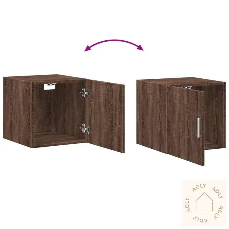 Smalt Oppbevaringsskap Brun Eik 40X42,5X225 Cm Konstruert Tre