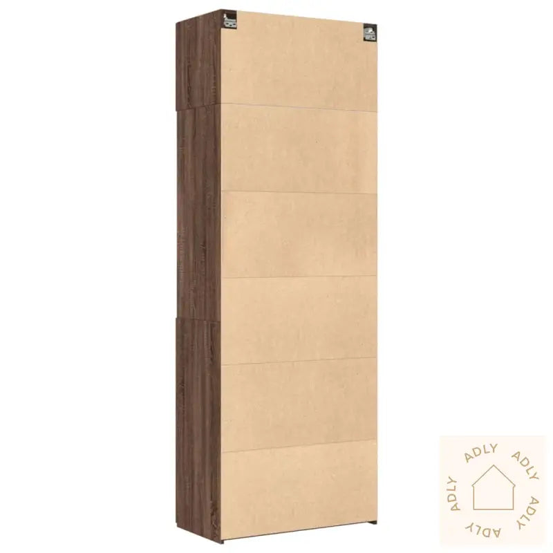 Oppbevaringsskap Brun Eik 80X42,5X225 Cm Konstruert Tre