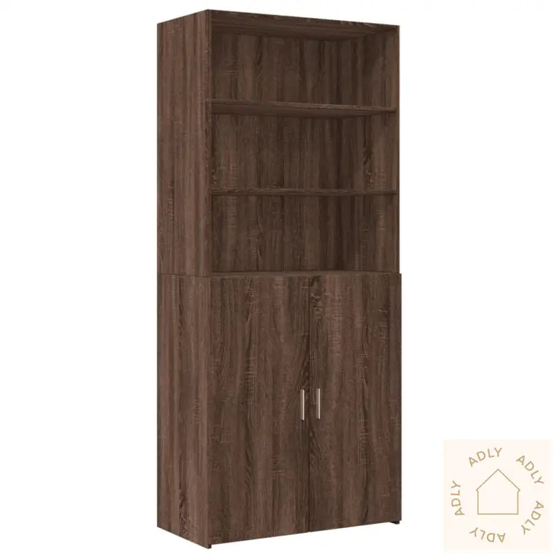 Oppbevaringsskap Brun Eik 80X42,5X225 Cm Konstruert Tre
