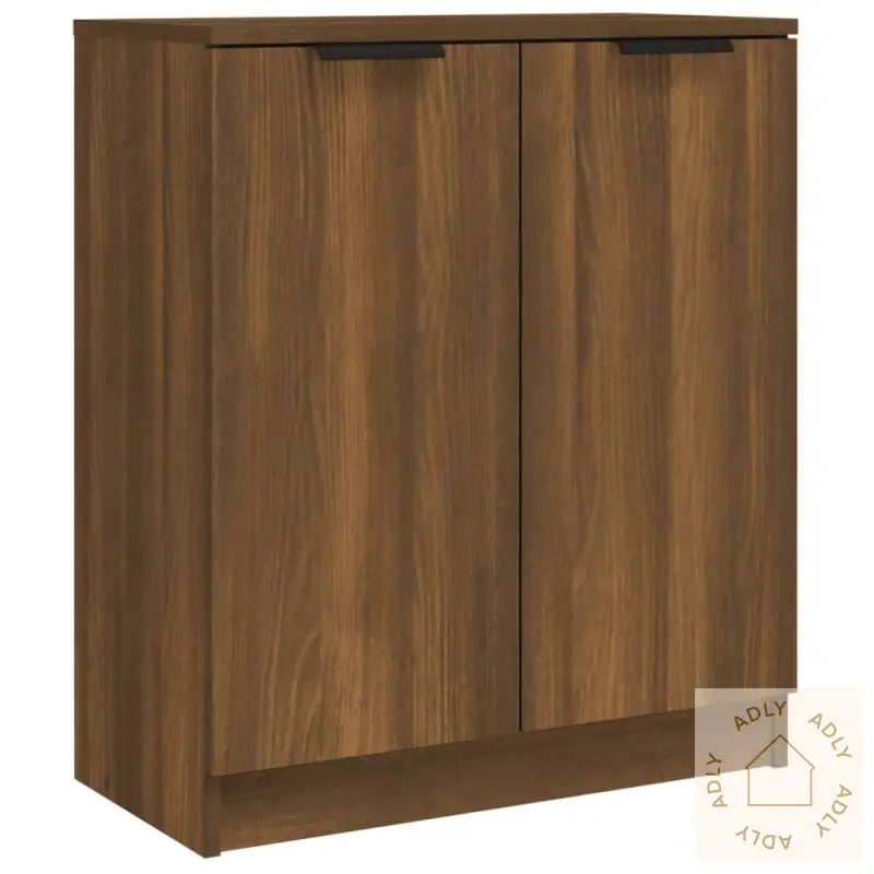Skjenker 2 Stk Brun Eik 60X30X70 Cm Konstruert Tre