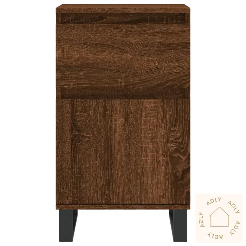 Skjenker 2 Stk Brun Eik 40X35X70 Cm Konstruert Tre