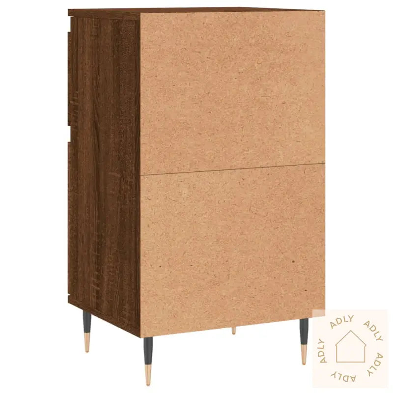 Skjenker 2 Stk Brun Eik 40X35X70 Cm Konstruert Tre