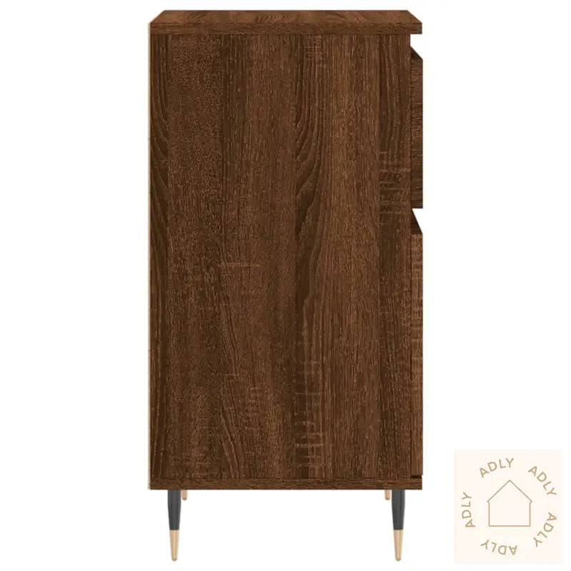 Skjenker 2 Stk Brun Eik 40X35X70 Cm Konstruert Tre
