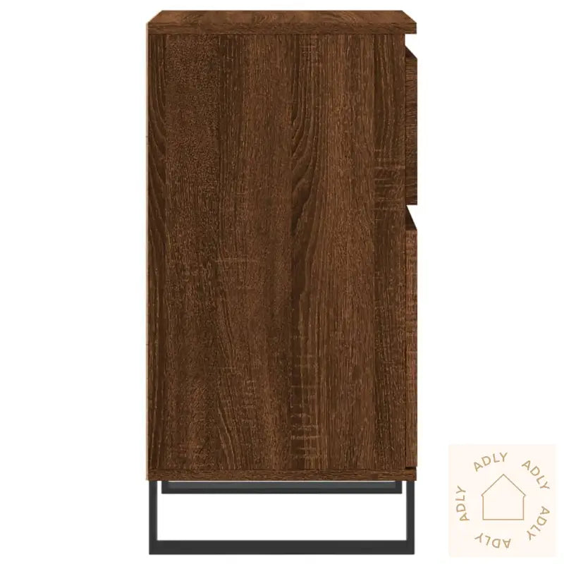 Skjenker 2 Stk Brun Eik 40X35X70 Cm Konstruert Tre