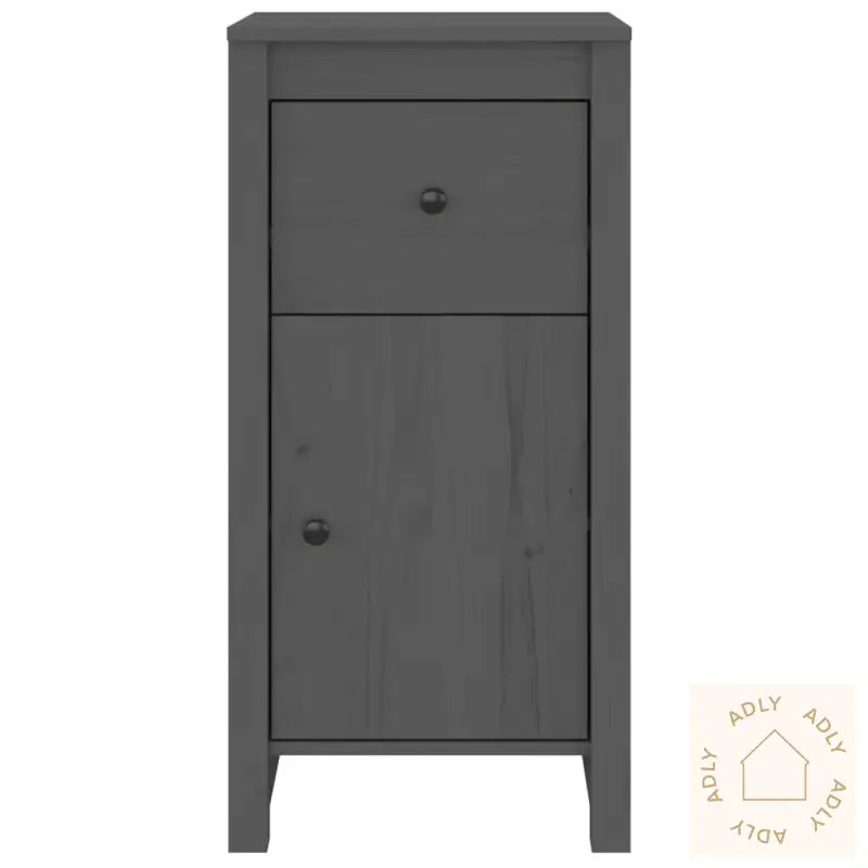 Skjenker 2 Stk Grå 40X35X80 Cm Heltre Furu
