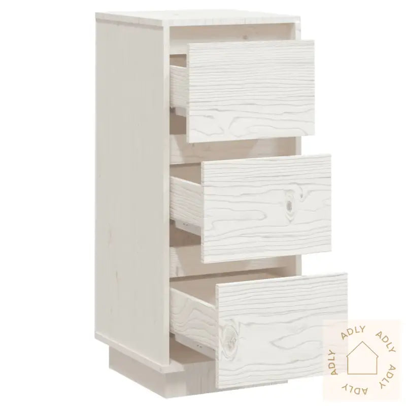 Skjenker 2 Stk Hvit 32X34X75 Cm Heltre Furu