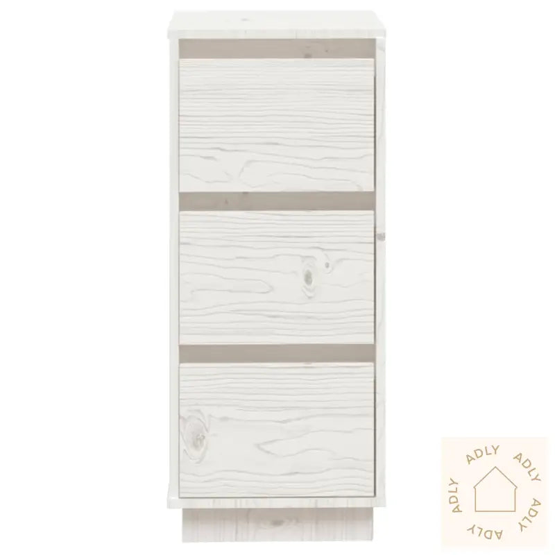 Skjenker 2 Stk Hvit 32X34X75 Cm Heltre Furu