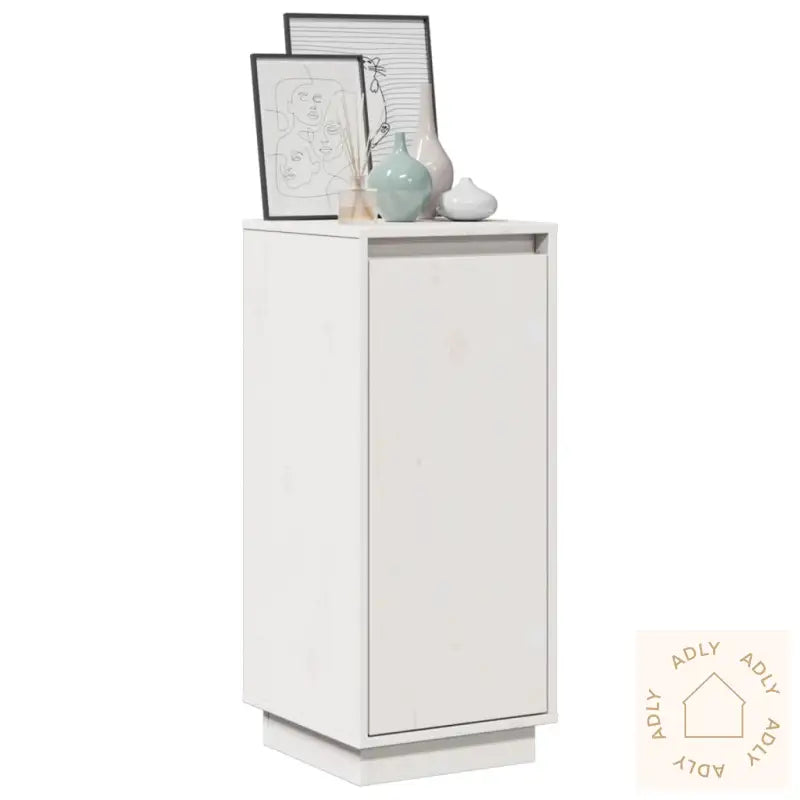 Skjenker 2 Stk Hvit 31,5X34X75 Cm Heltre Furu