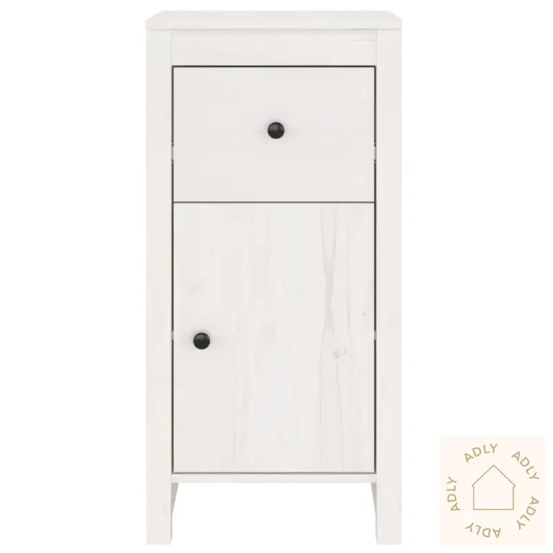Skjenker 2 Stk Hvit 40X35X80 Cm Heltre Furu