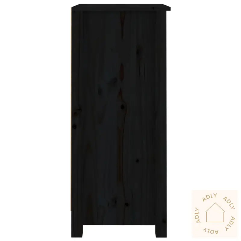 Skjenker 2 Stk Svart 40X35X80 Cm Heltre Furu
