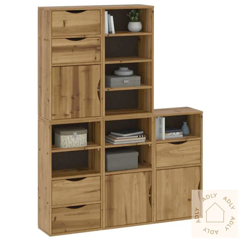 Sideskap 5 Stk Odda 40X24X79 Cm Heltre Furu