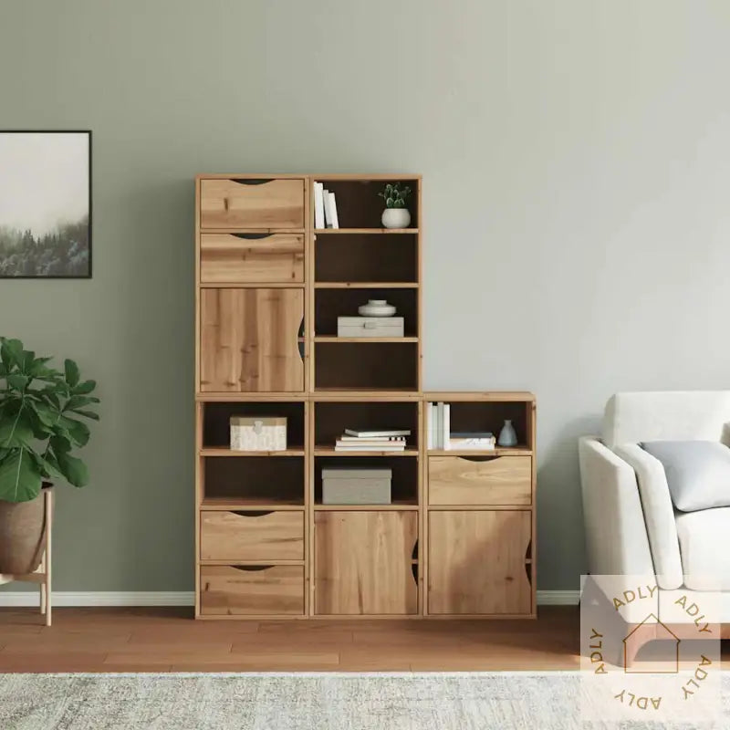 Sideskap 5 Stk Odda 40X24X79 Cm Heltre Furu