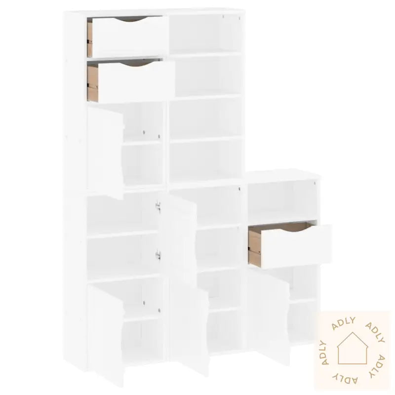 Sideskap 5 Stk Odda Hvit 40X24X79 Cm Heltre Furu