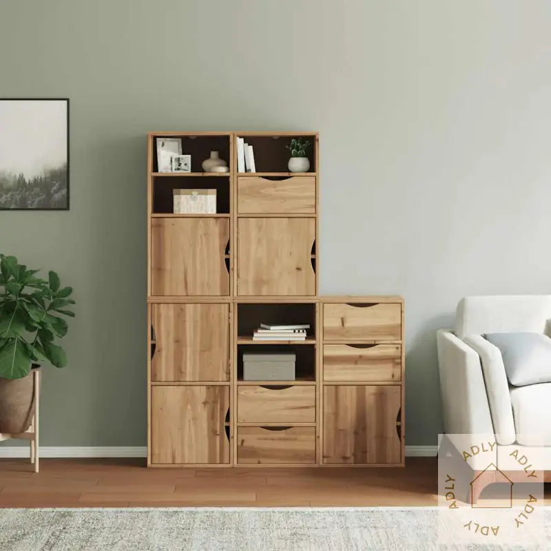 Sideskap 5 Stk Odda 40X24X79 Cm Heltre Furu