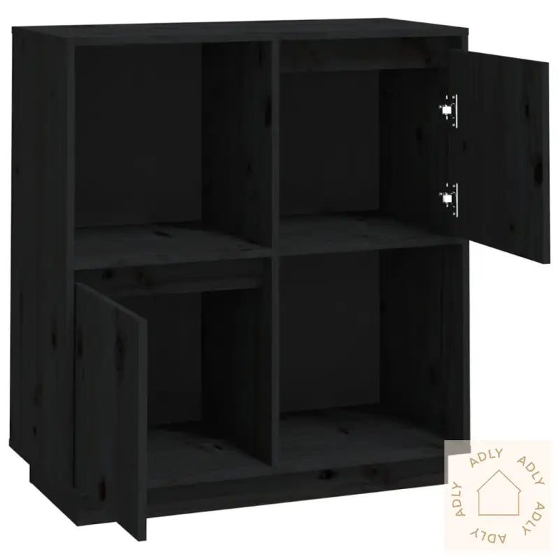 Skjenk Svart 74X35X80 Cm Heltre Furu