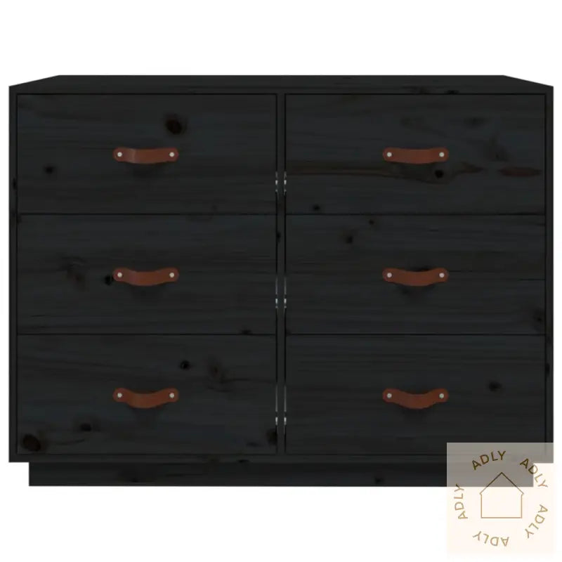 Skjenk Svart 100X40X75 Cm Heltre Furu