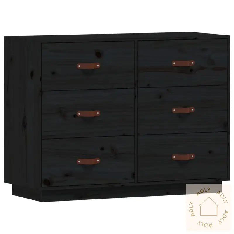 Skjenk Svart 100X40X75 Cm Heltre Furu