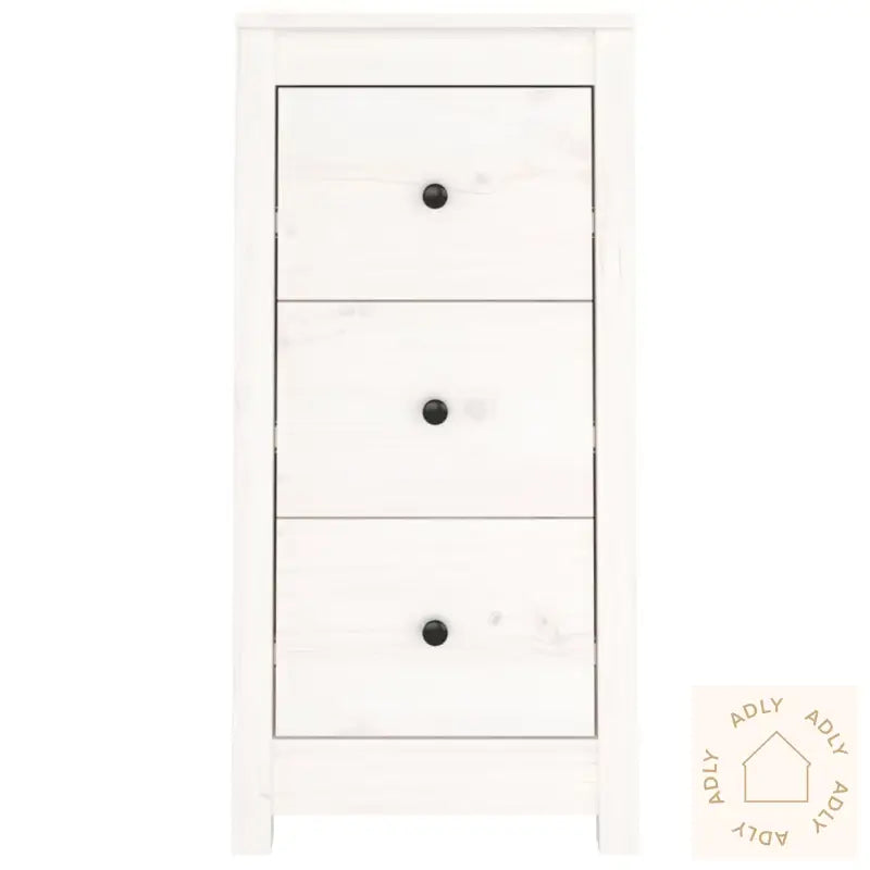 Skjenker 2 Stk Hvit 40X35X80 Cm Heltre Furu