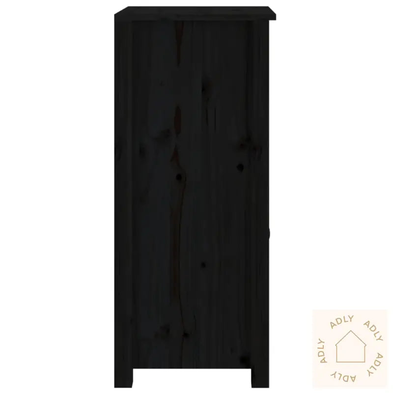 Skjenker 2 Stk Svart 40X35X80 Cm Heltre Furu