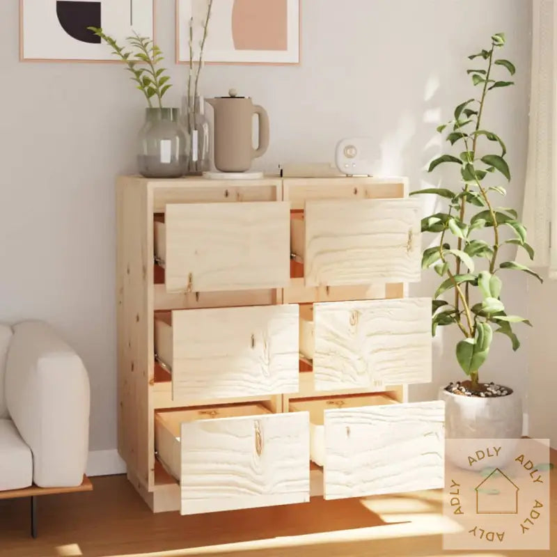 Skjenker 2 Stk 32X34X75 Cm Heltre Furu