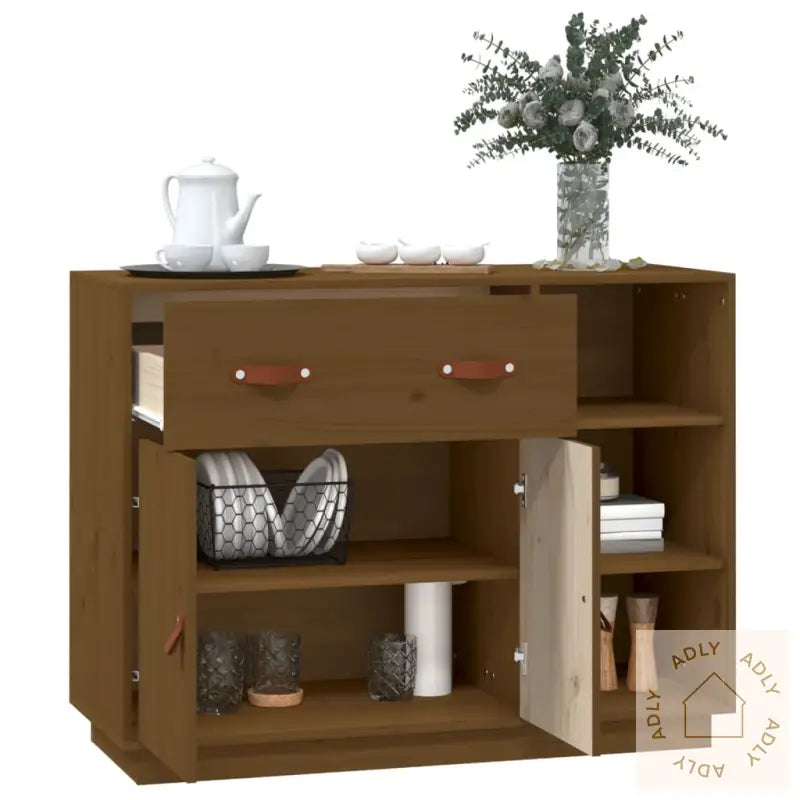 Skjenk Honningbrun 98,5X40X75 Cm Heltre Furu