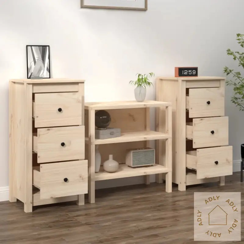Skjenker 2 Stk 40X35X80 Cm Heltre Furu