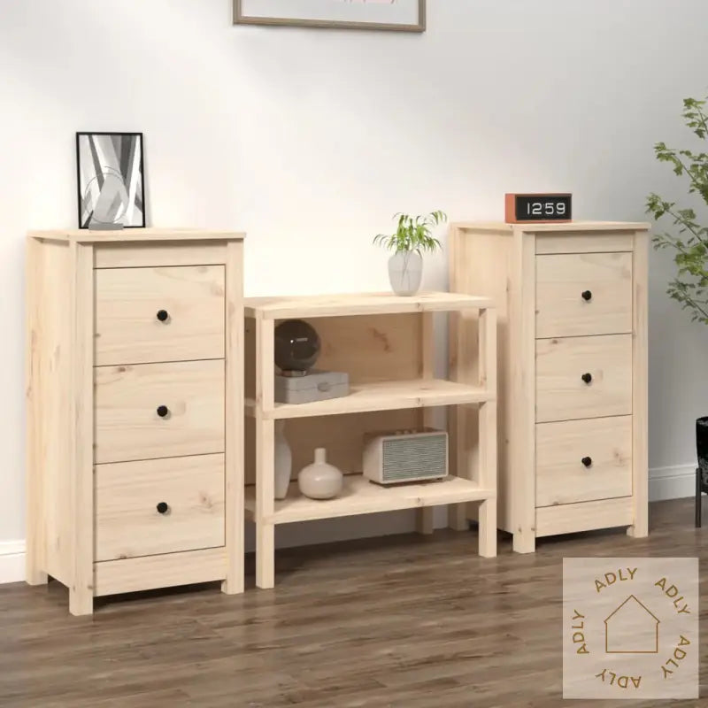 Skjenker 2 Stk 40X35X80 Cm Heltre Furu