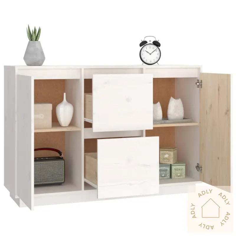 Skjenk Hvit 111X34X75 Cm Heltre Furu