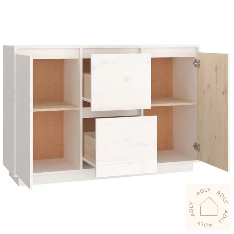 Skjenk Hvit 111X34X75 Cm Heltre Furu