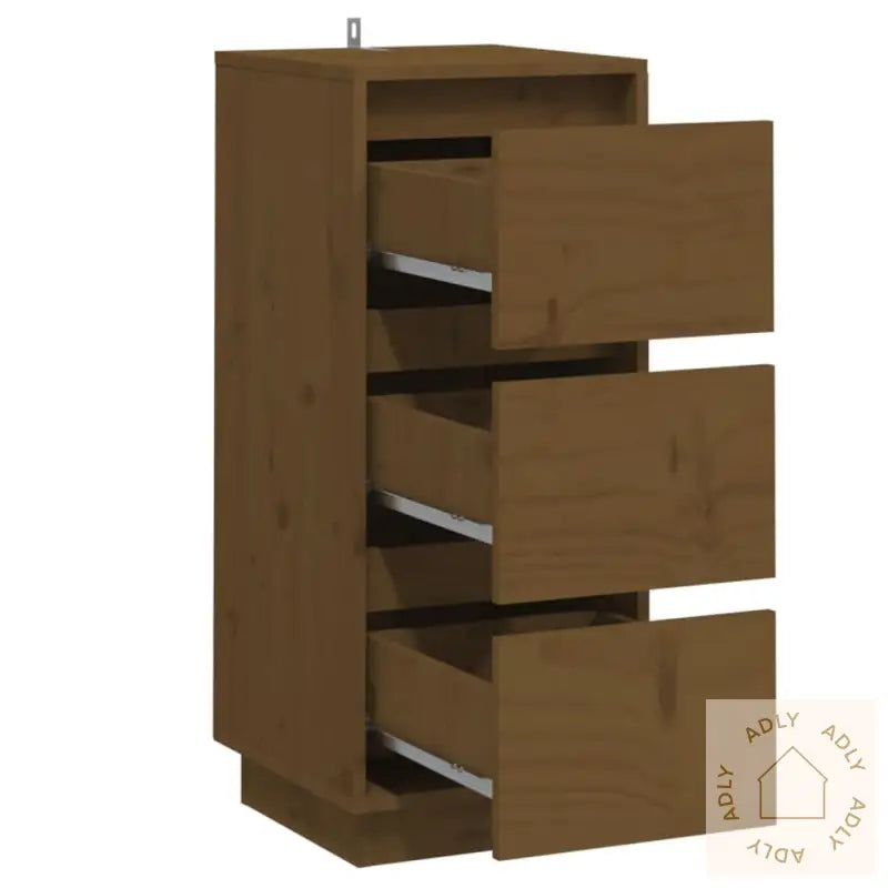 Skjenk 2 Stk Honningbrun 32X34X75 Cm Heltre Furu