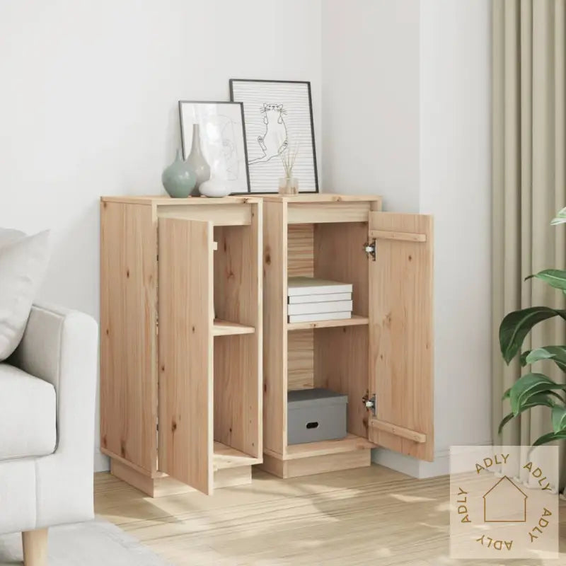 Skjenker 2 Stk 31,5X34X75 Cm Heltre Furu
