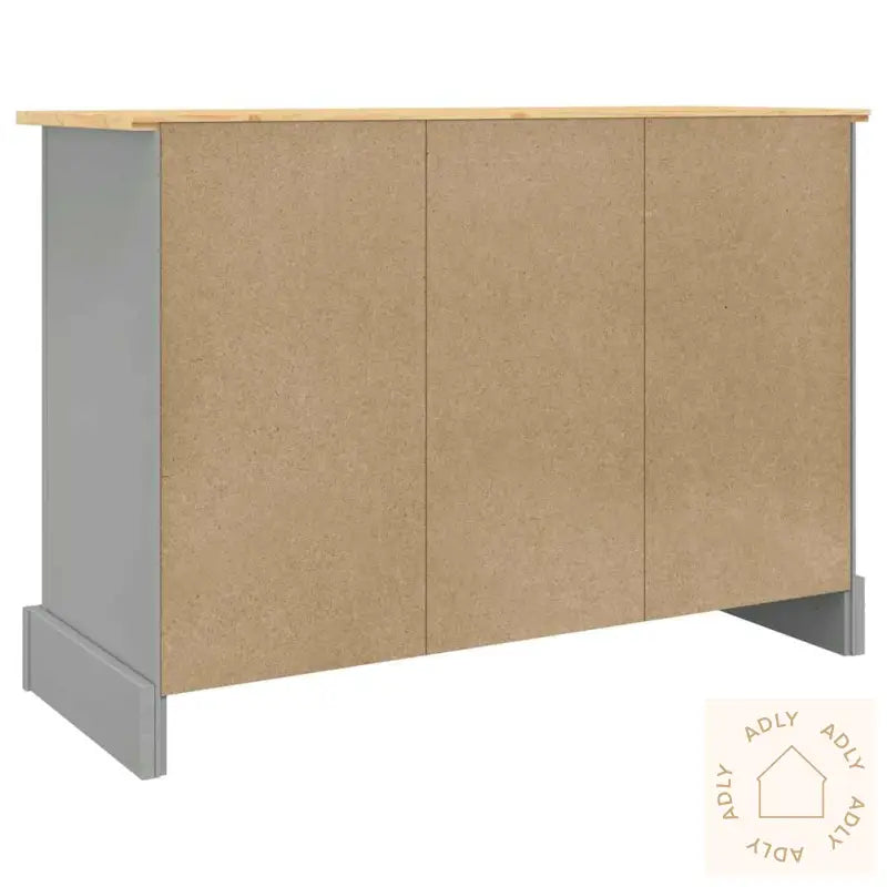 Bokhylle Corona Grå 112X43X78 Cm Heltre Meksikansk Furu