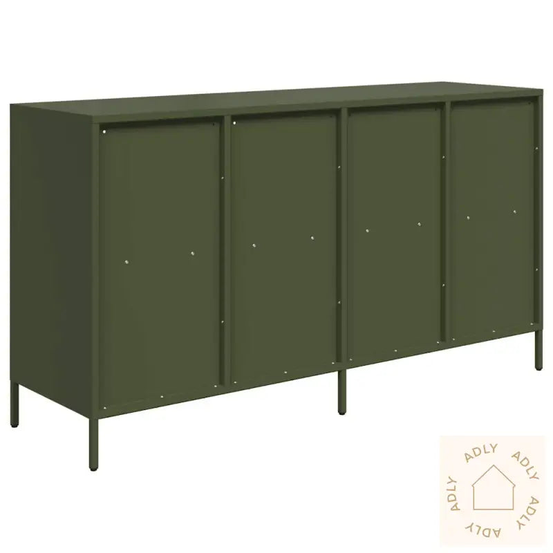 Skjenk Olivengrønn 135X39X73,5 Cm Kaldvalset Stål