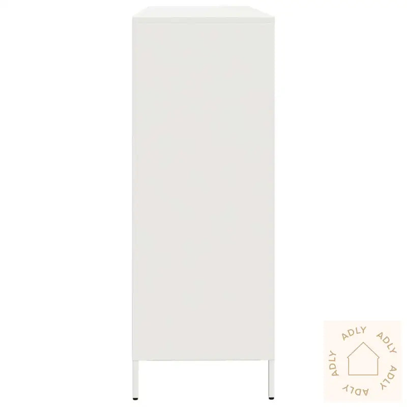 Skjenk Hvit 135X39X103,5 Cm Kaldvalset Stål