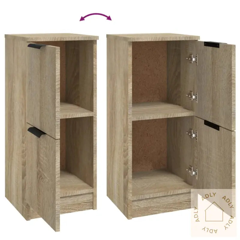 Skjenker 2 Stk Sonoma Eik 30X30X70 Cm Konstruert Tre