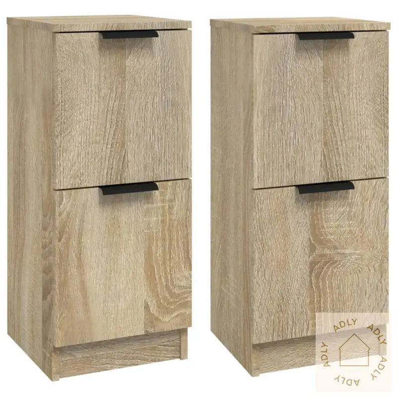 Skjenker 2 Stk Sonoma Eik 30X30X70 Cm Konstruert Tre