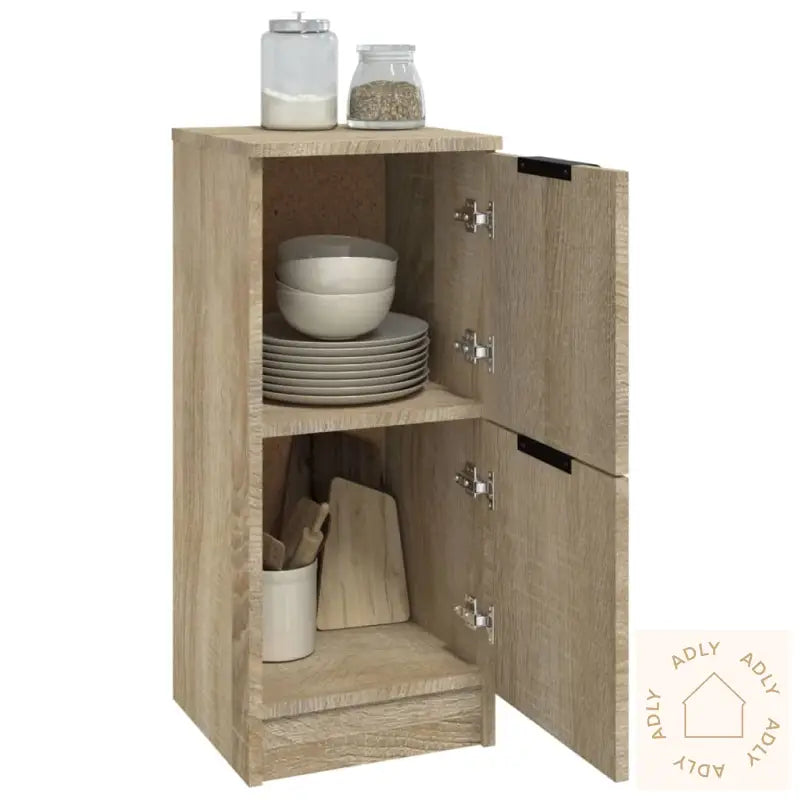 Skjenker 2 Stk Sonoma Eik 30X30X70 Cm Konstruert Tre