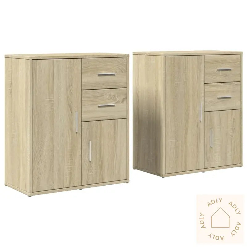 Skjenker 2 Sonoma Eik 60X31X70 Cm Konstruert Tre