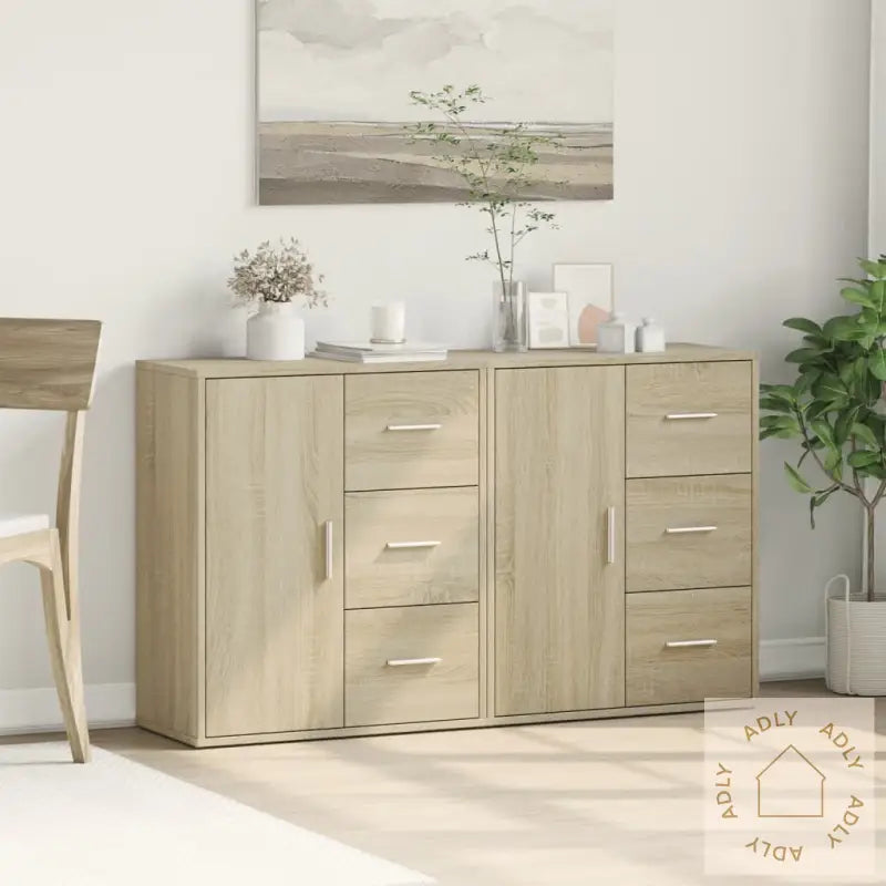 Skjenker 2 Sonoma Eik 60X31X70 Cm Konstruert Tre