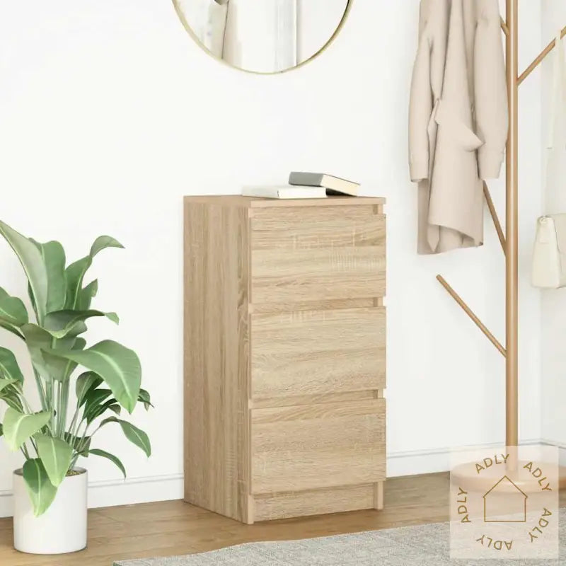 Skjenk Sonoma Eik 37,5X35X76 Cm Konstruert Tre