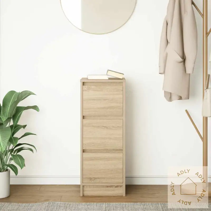 Skjenk Sonoma Eik 29,5X34X76 Cm Konstruert Tre