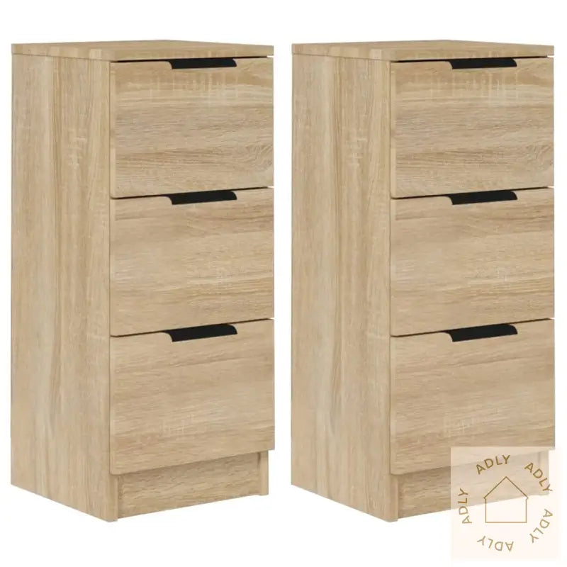 Skjenker 2 Stk Sonoma Eik 30X30X70 Cm Konstruert Tre